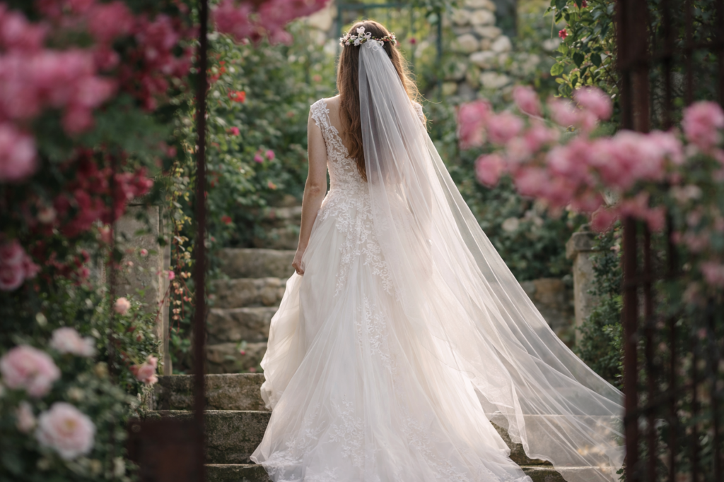 Alte Sandsteintreppe im Garten