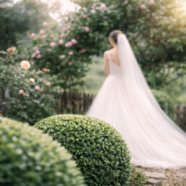 Braut im original Garten Polz